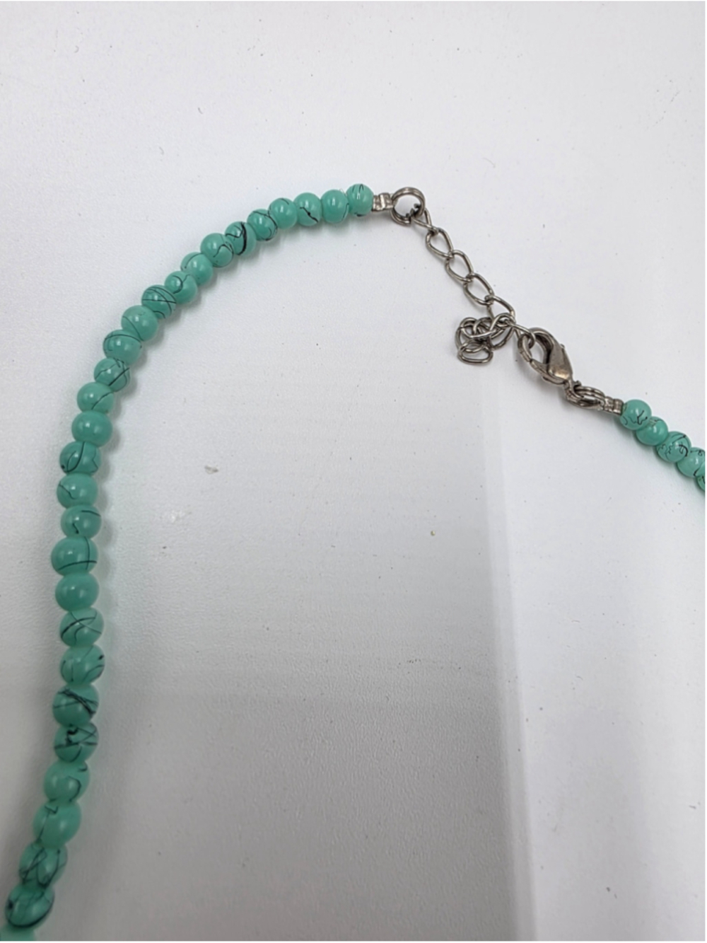 Vintage Turquoise Statement Beaded Necklace – Southwestern Boho Chunky - Picture 7 of 10